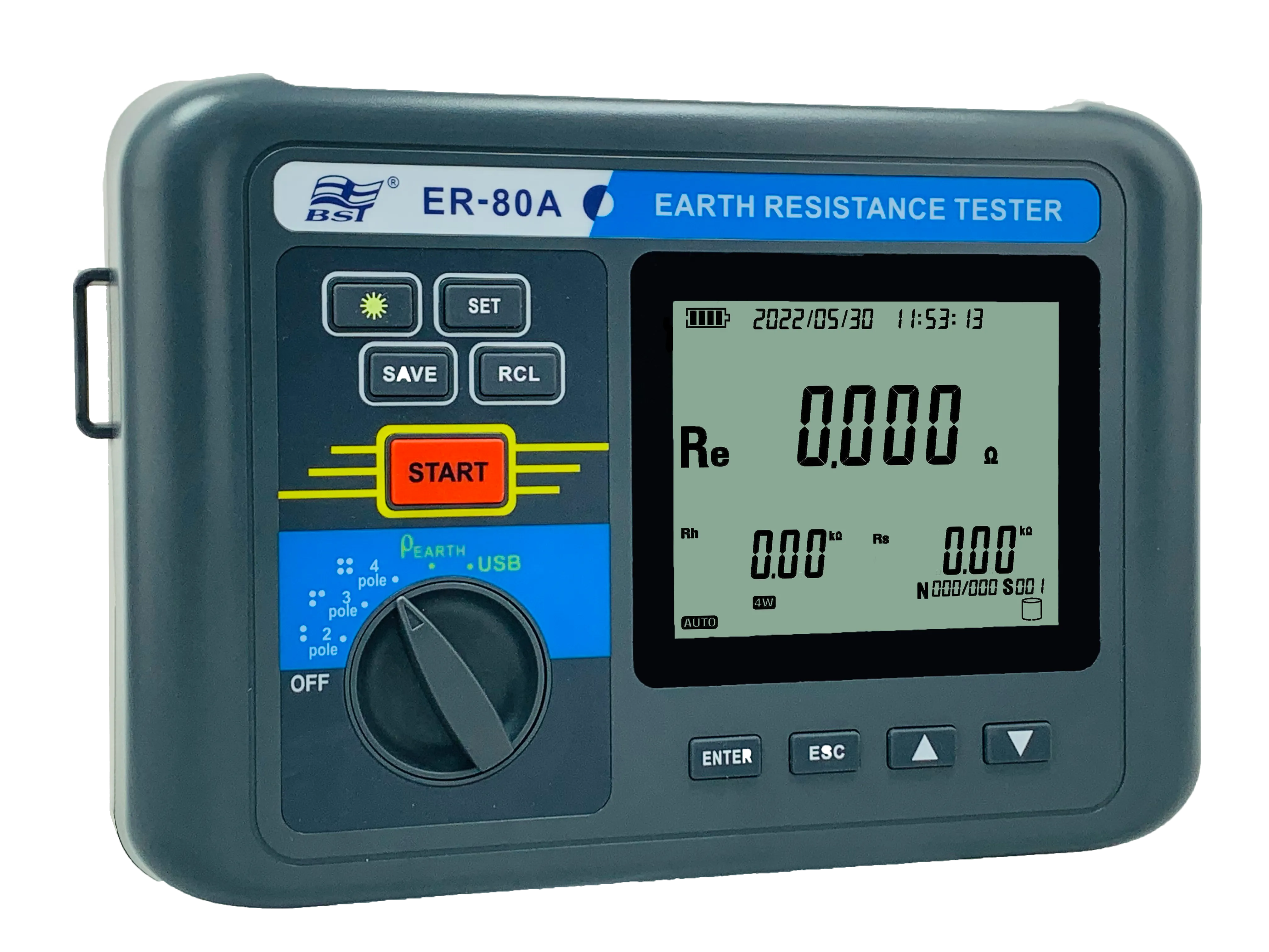 ER-80A Earth Resistance & Soil Resistivity Tester — Auto-Range